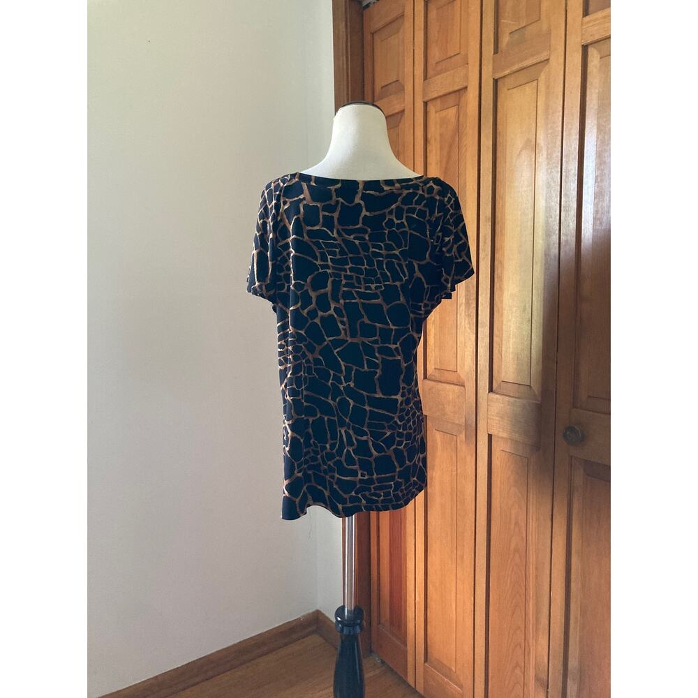 Nic & Dom Stretch Animal Print Pullover Top, Size 2XL - Picture 3 of 5